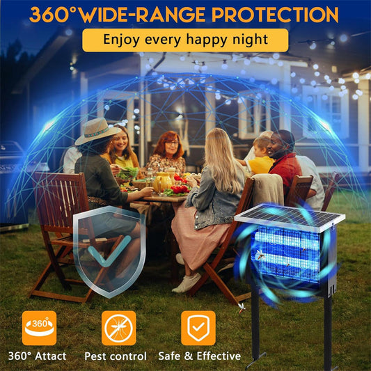 🏆2026 New Arrivals - 50% Off!🔥3500V High Powered Solar Bug Zapper for Indoor & Outdoor ｜Zap mosquitoes day and night – solar‑powered, chemical‑free, 3500V of instant kill ⚡🦟✨