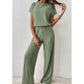 2026 New Arrivals 50% OFF💥Women's Ribbed Knit Top & Wide-Leg Pants Set