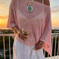 Asymmetrical Sparkle Knit Poncho Top