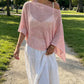 Asymmetrical Sparkle Knit Poncho Top