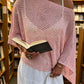 Asymmetrical Sparkle Knit Poncho Top