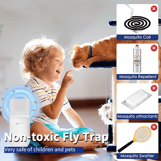 🎁LAST DAY SALE 50% OFF🔥Plug-In UV Bug Trap with 5 Sticky Refills – Silent, Non-Toxic Indoor Fly & Gnat Catcher, Night Light Mode, Ideal for Kitchen, Office & Nursery