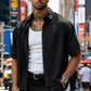 Men's Minimalist Short Sleeve Button-Up Shirt